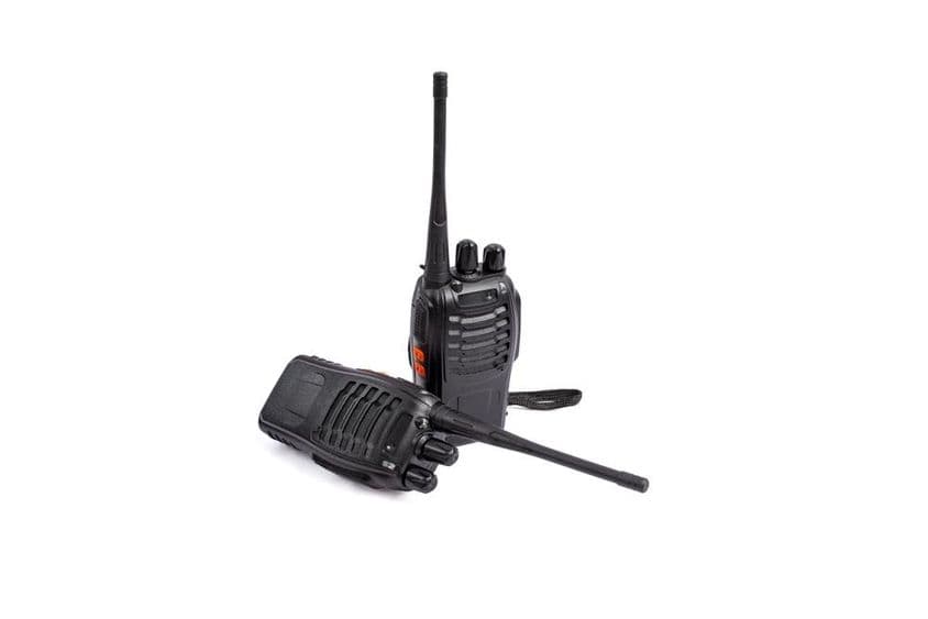 Two walkie-talkies.