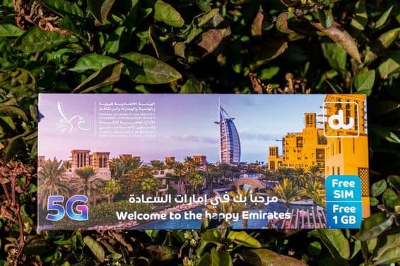 Dubai tourist SIM card package.