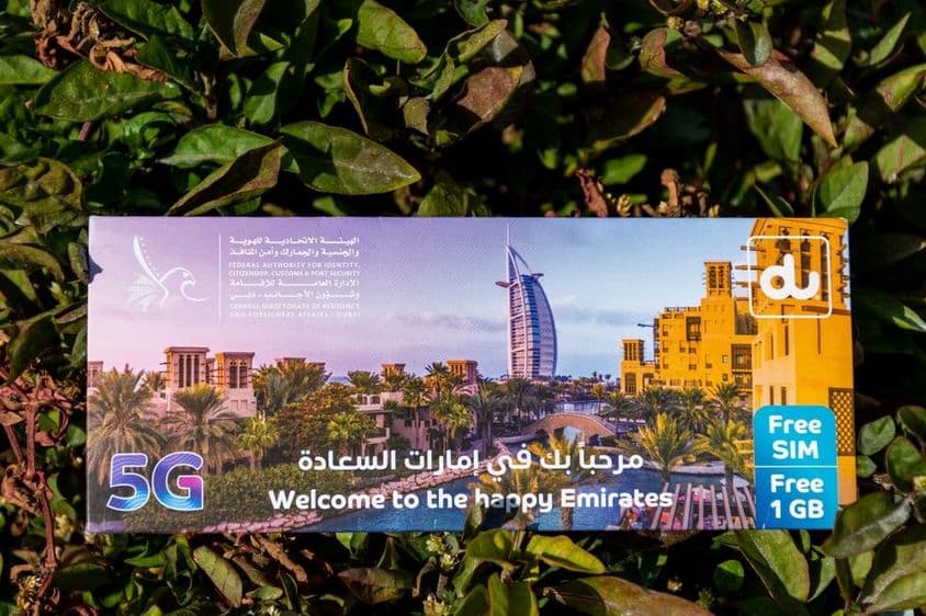 Dubai tourist SIM card package.