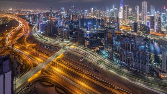 Al Khail Road, bridge over the road.