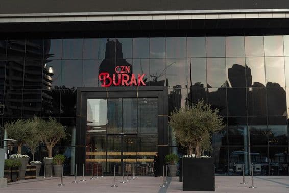 Entrance of CZN Burak's restaurant in Dubai.