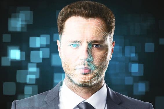 A person is being scanned as a hologram.