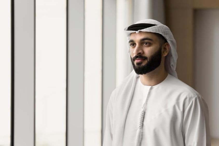 Emirati man wearing a ghutrah.