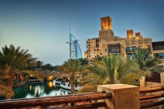 Jumeirah Al Qasr with Burj Al Arab in the background.