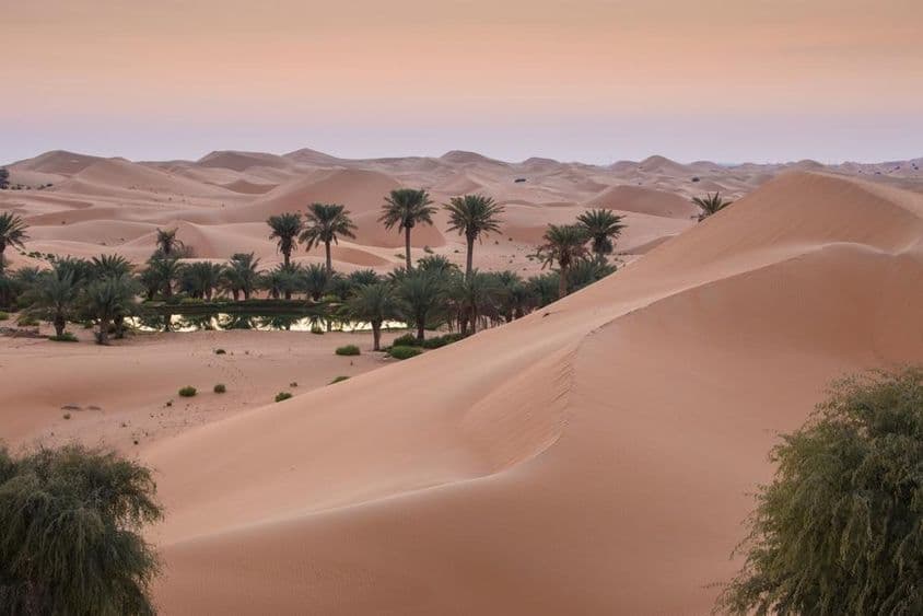 UAE Al Ain desert dunes.