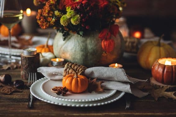 Cozy November table setting.