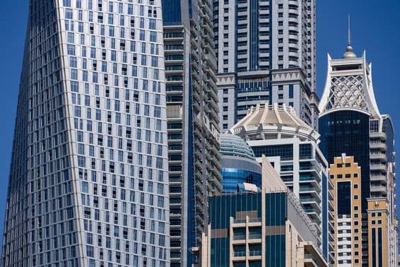 Dubai skyscrapers.
