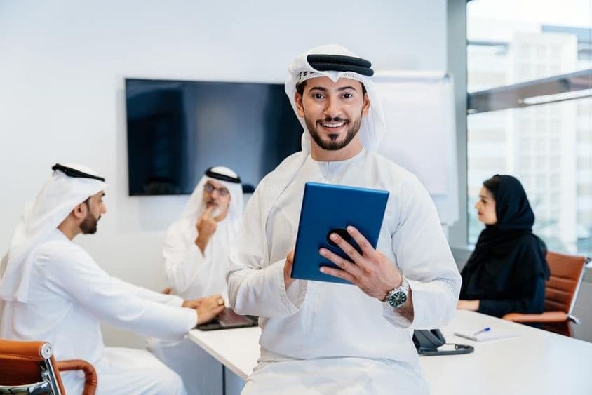 Office meeting in Dubai.