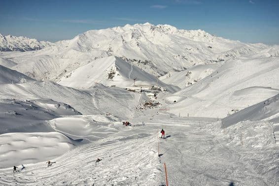French Alps ski slope.