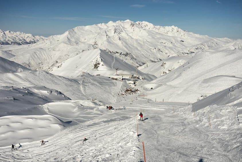 French Alps ski slope.