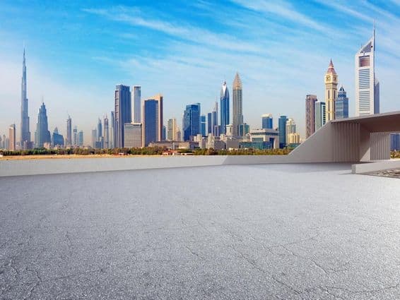 Skyscrapers in the background of Dubai!