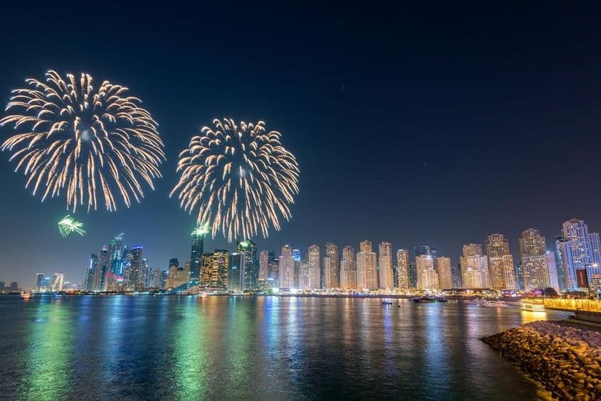 UAE fireworks on New Year's Eve.