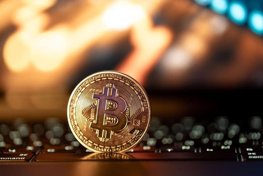 Bitcoin gold coin.