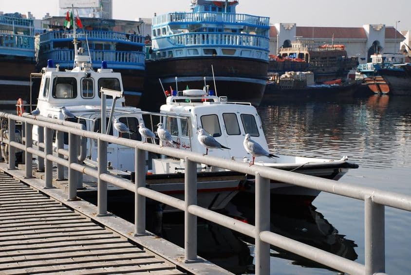 Dubai police boats.