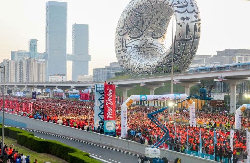 Dubai running.