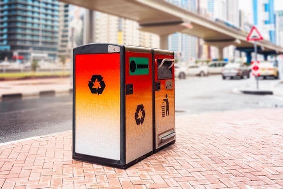 Dubai selective collection bin.