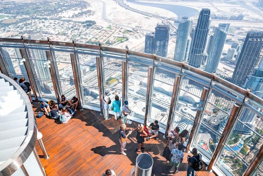 View from the 124th floor of Burj Khalifa.