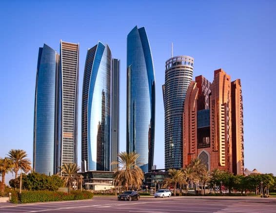 Abu Dhabi skyscrapers.