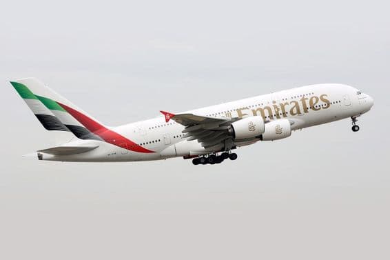 Emirates airplane.