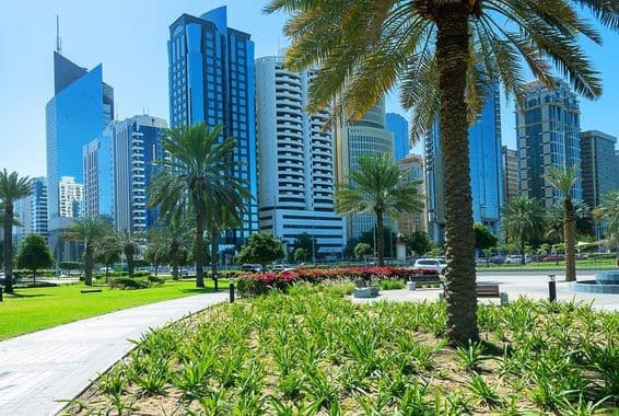 Abu Dhabi skyscrapers.