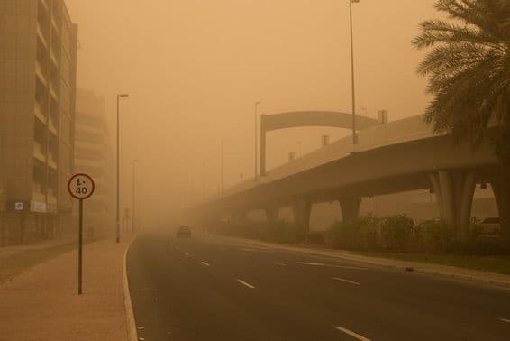 Dubai fog.