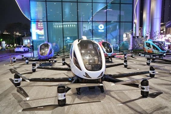 Flying taxi, passenger drone.