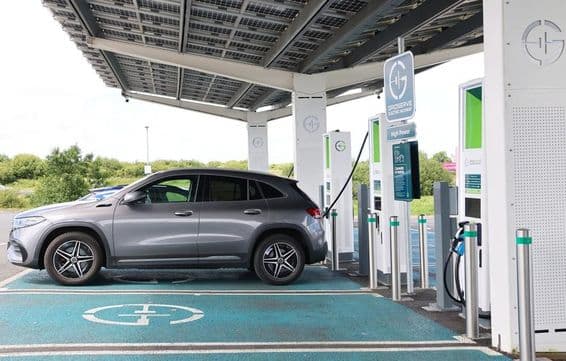 Electric car charging.