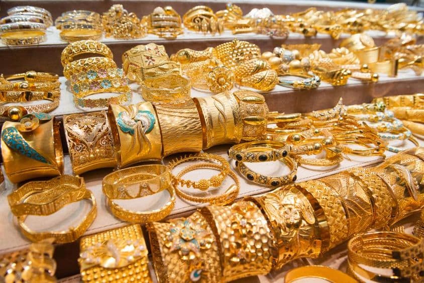 Gold at the famous Dubai 'Gold Souk'.