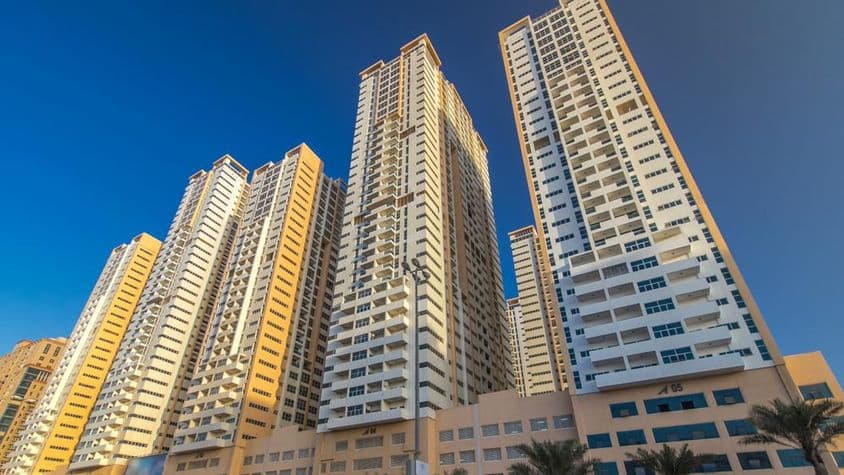 Modern new towers in Ajman.