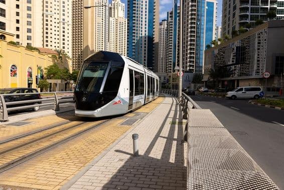 Dubai tram car.