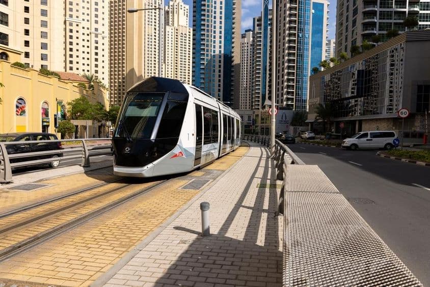 Dubai tram car.