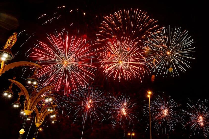 Fireworks at the Sheikh Zayed Festival.