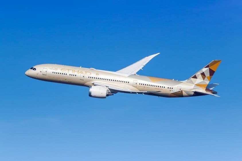 Etihad Airways Boeing 787-9 Dreamliner aircraft.