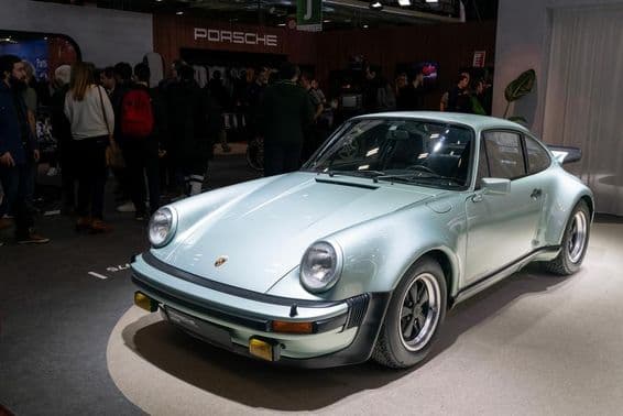 1975 green Porsche 911 Turbo. Chassis number 1945 SA.
