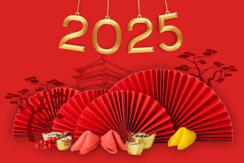 Chinese New Year with traditional Chinese decorations.