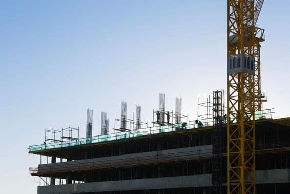 Residential building construction in the United Arab Emirates.