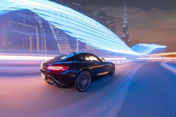 Depiction of the rear of an Audi R8 car.