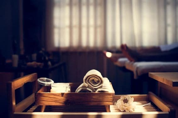 Spa salon therapeutic treatment.