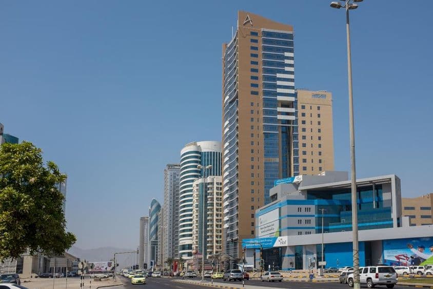 Hamad Bin Abdulla Road in Fujairah city center.