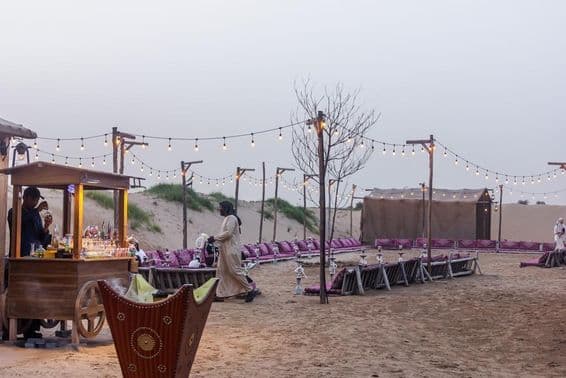 Al Khayma desert camp in Dubai.