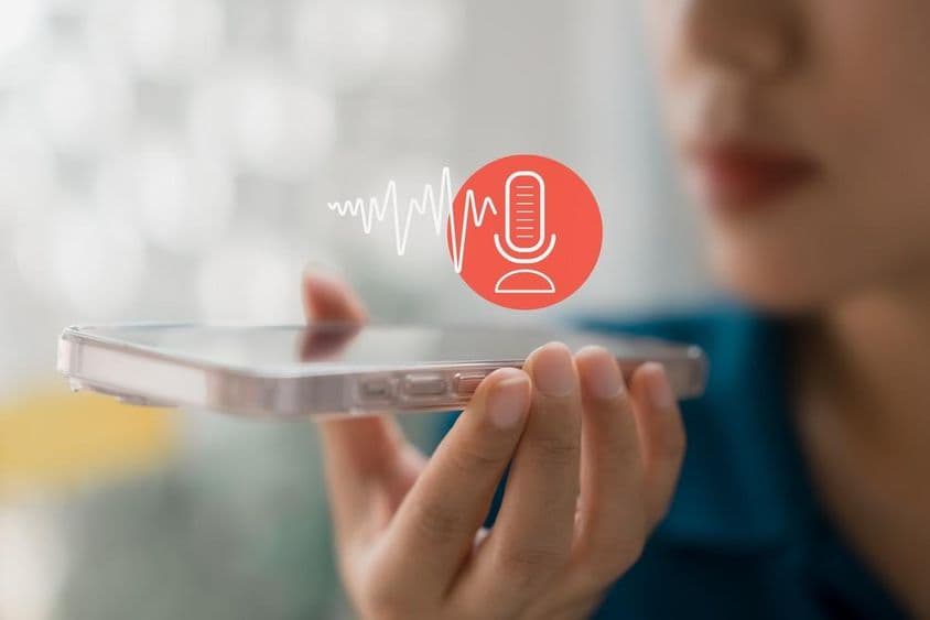 Using AI-compatible internet search on a smartphone for easy information access.