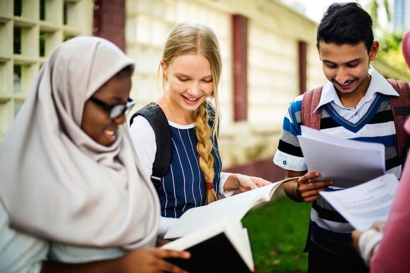 Children studying in Dubai.