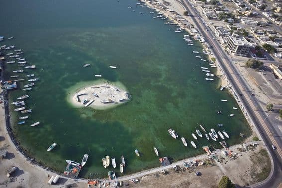 Fishermen in Umm Al Quwain heading for lunch.
