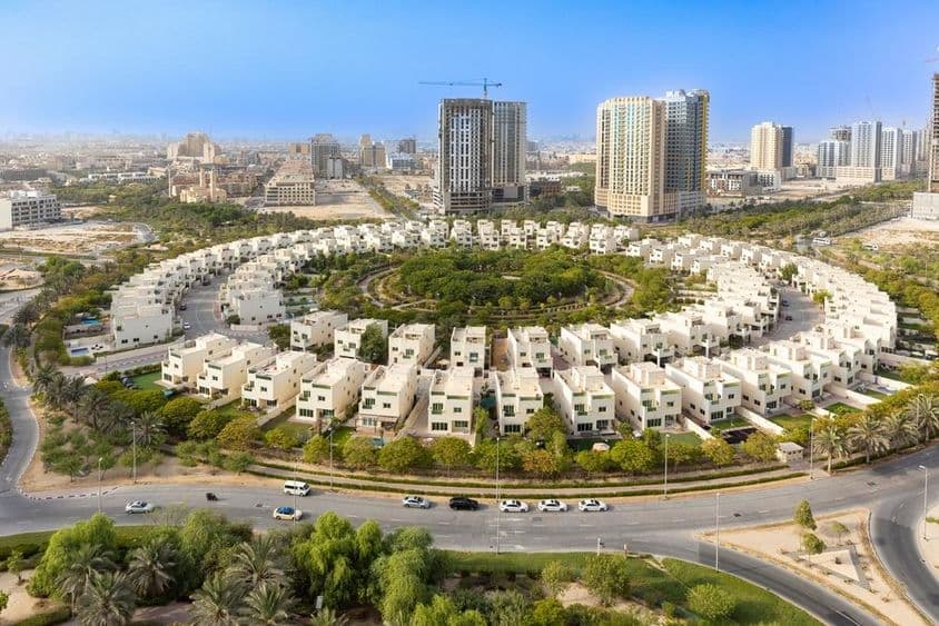 House villa community in Jumeirah area, Dubai.