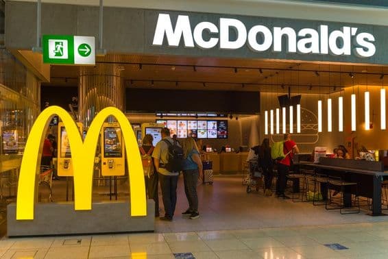 McDonald's fast-food restaurant at Dubai International Airport.