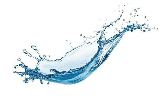 Splash of running water.