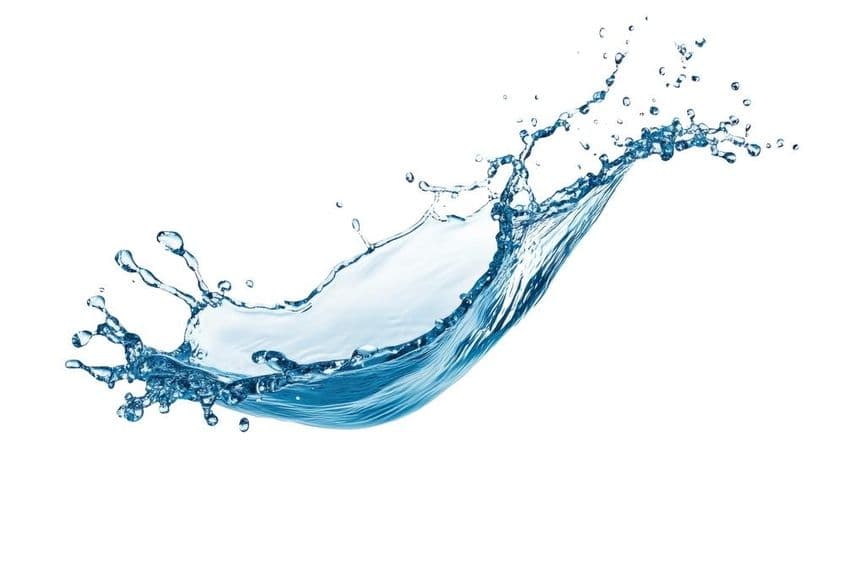 Splash of running water.