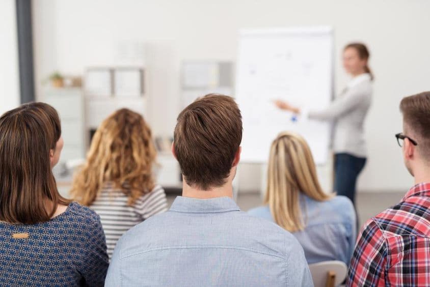University students during a lecture.