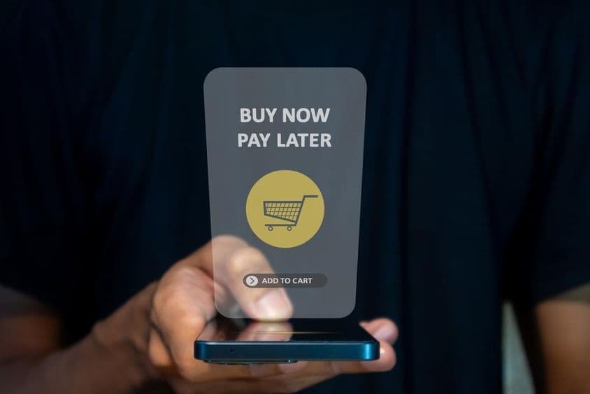 Buy now, pay later online shopping.