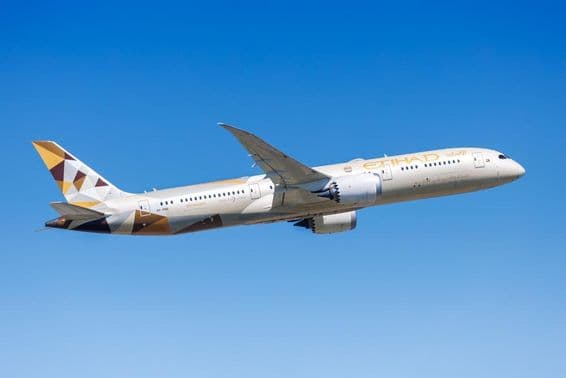 Etihad Boeing 787-9 Dreamliner aircraft.